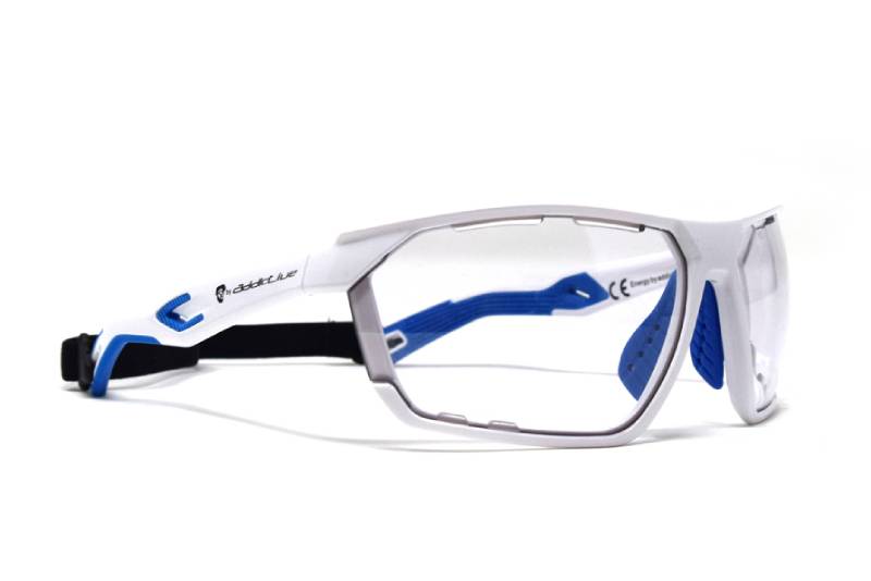 Addictive Energy C2 Sunglasses. White/Blue